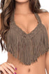 Luli Fama Heart Of A Hippie Weave Fringed Underwire Top